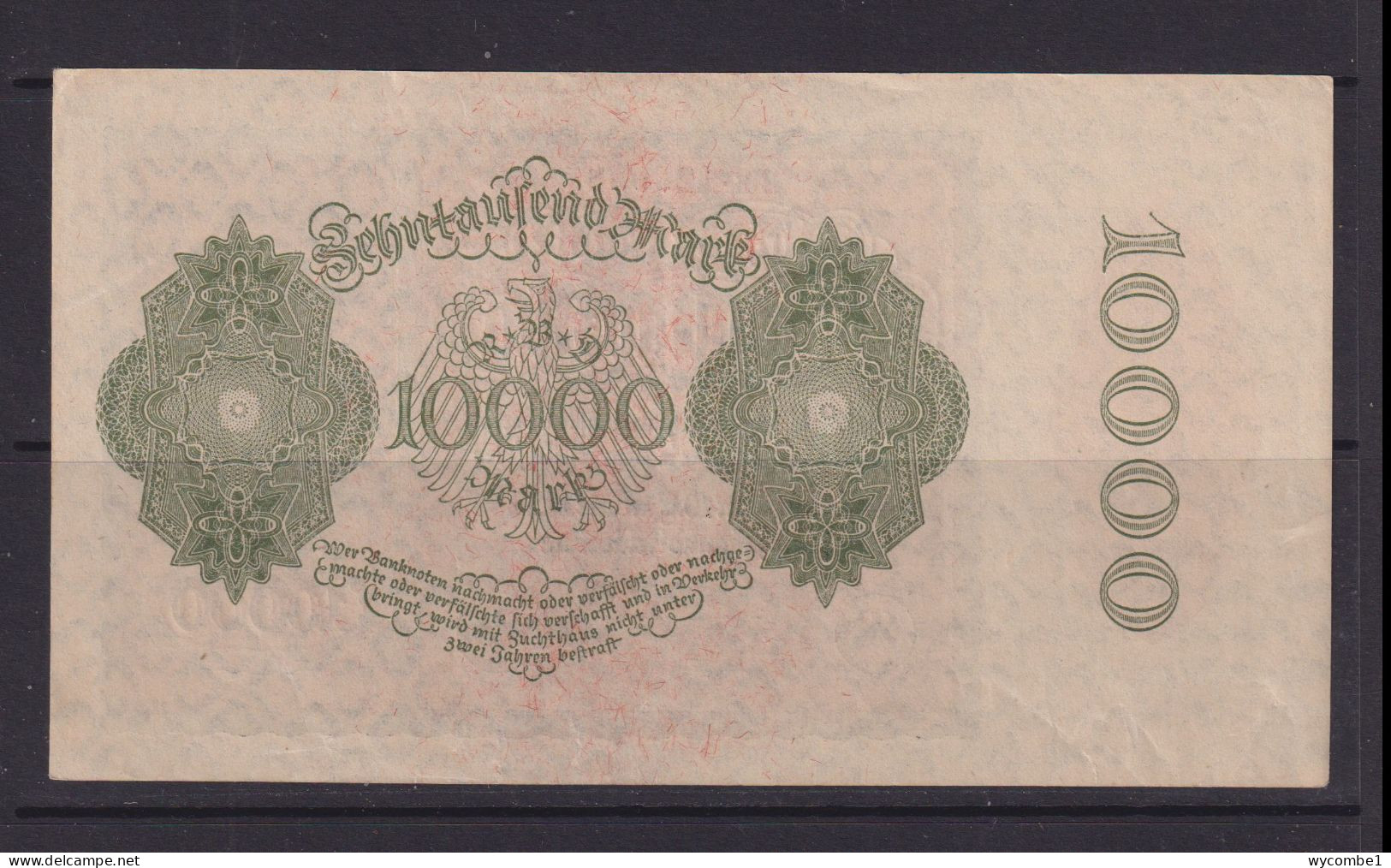 GERMANY - 1922 10000  Mark XF Banknote - 10000 Mark