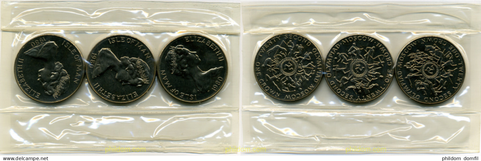 1068 MAN 1980 ISLE OF MAN 1 CROWN 1980 OLYMP - Isle Of Man