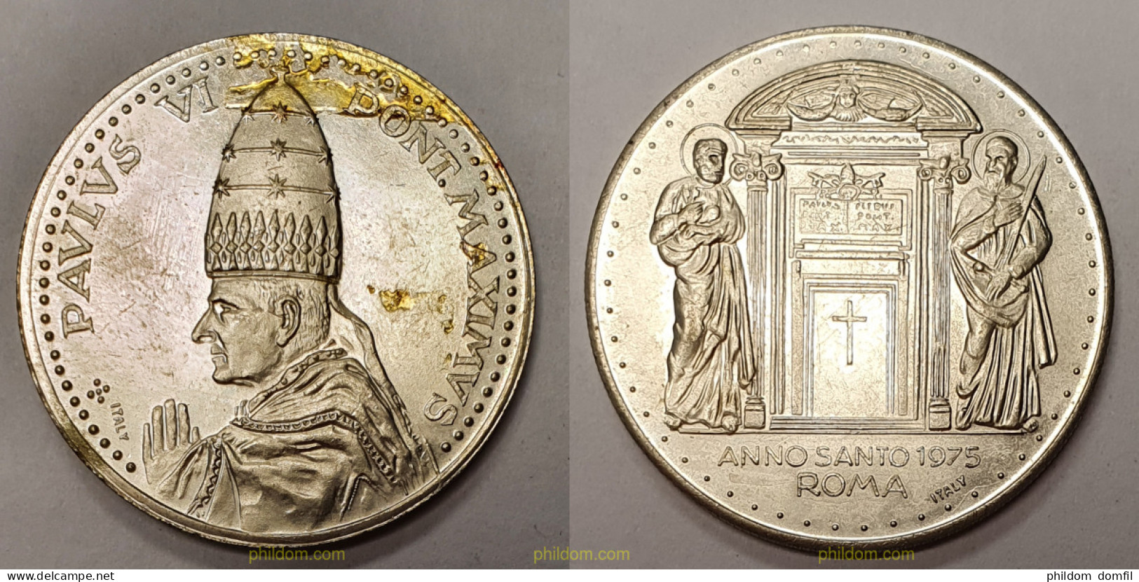 1125 VATICANO 1975 VATICANO AÑO SANTO 1975 ROMA SILVER - Vaticano