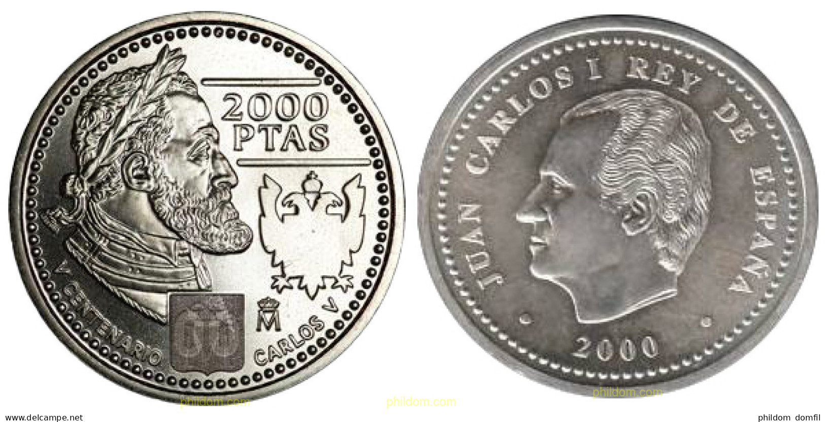 1380 ESPAÑA 2000 2000 PESETAS 2000 CARLOS V - 10 Céntimos