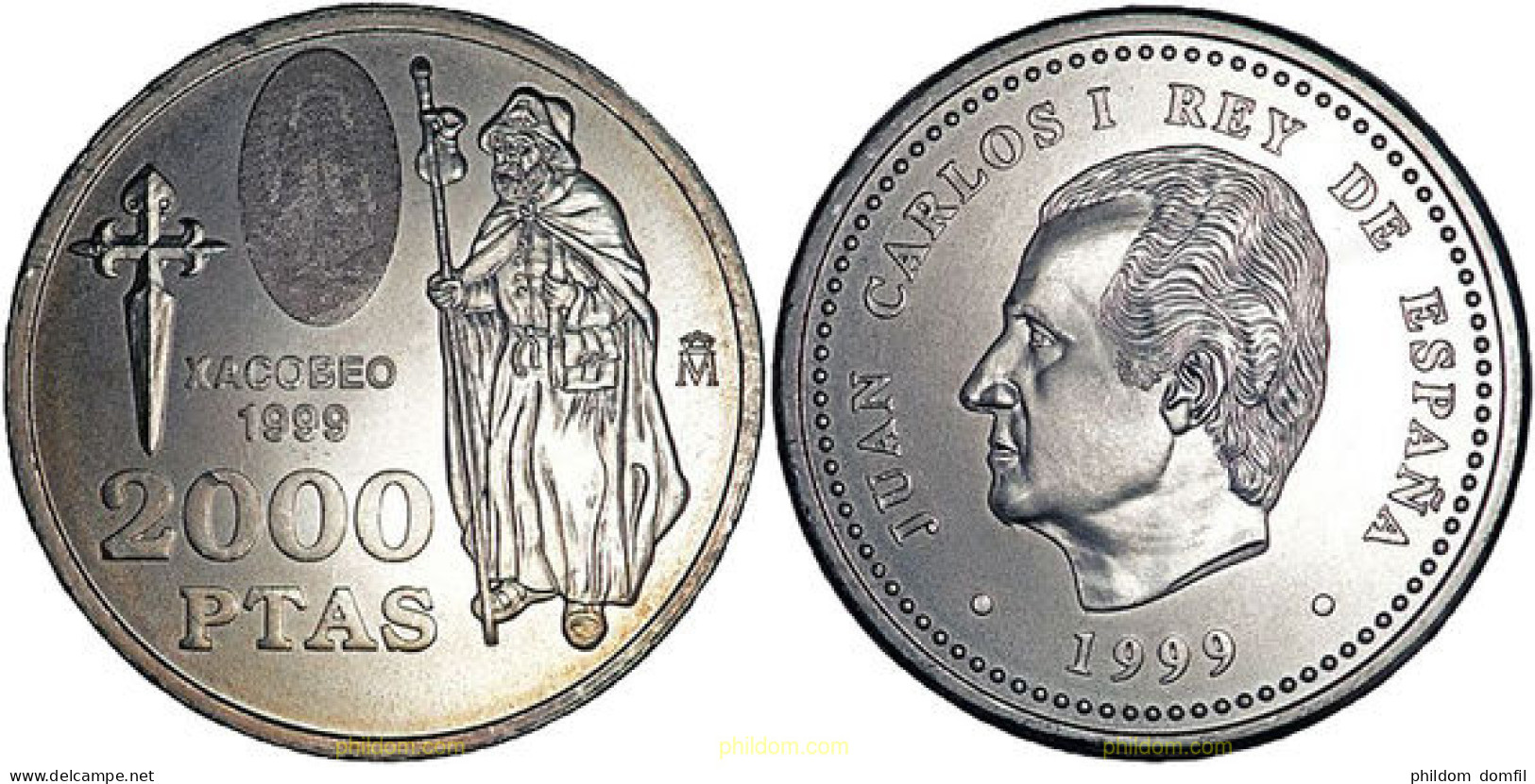 1379 ESPAÑA 1999 2000 PESETAS 1999 XACOBEO - 10 Céntimos