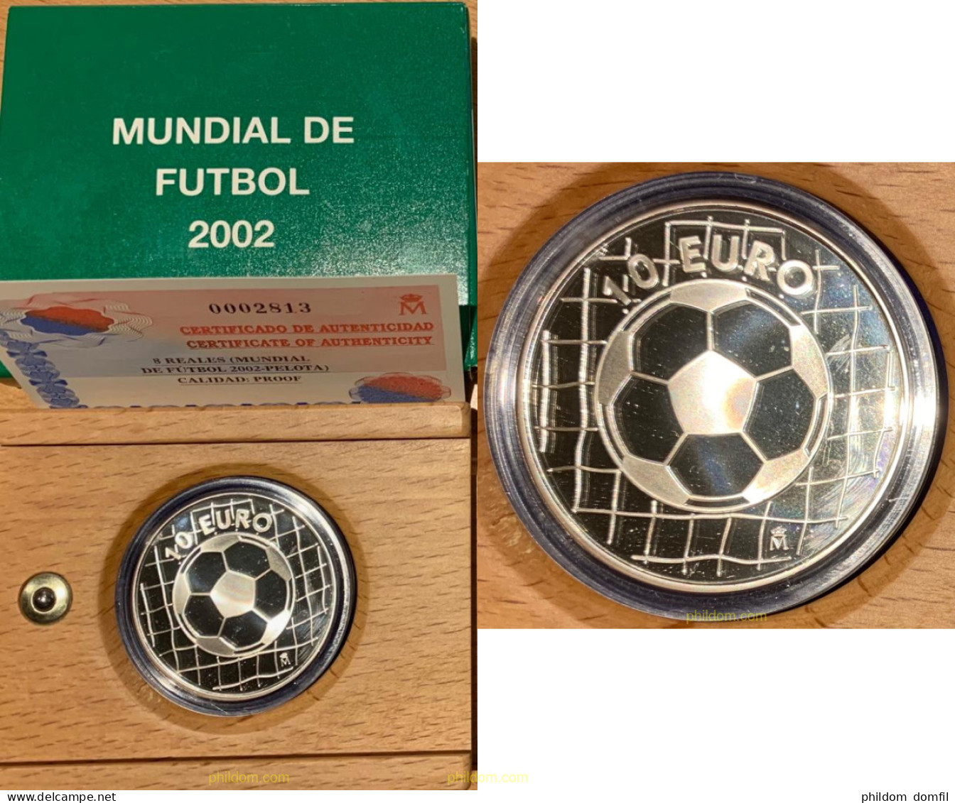 1421 ESPAÑA 2002 2002 ESPAÑA 10 EURO MUNDIAL DE FUTBOL BALON PLATA - 10 Centesimi