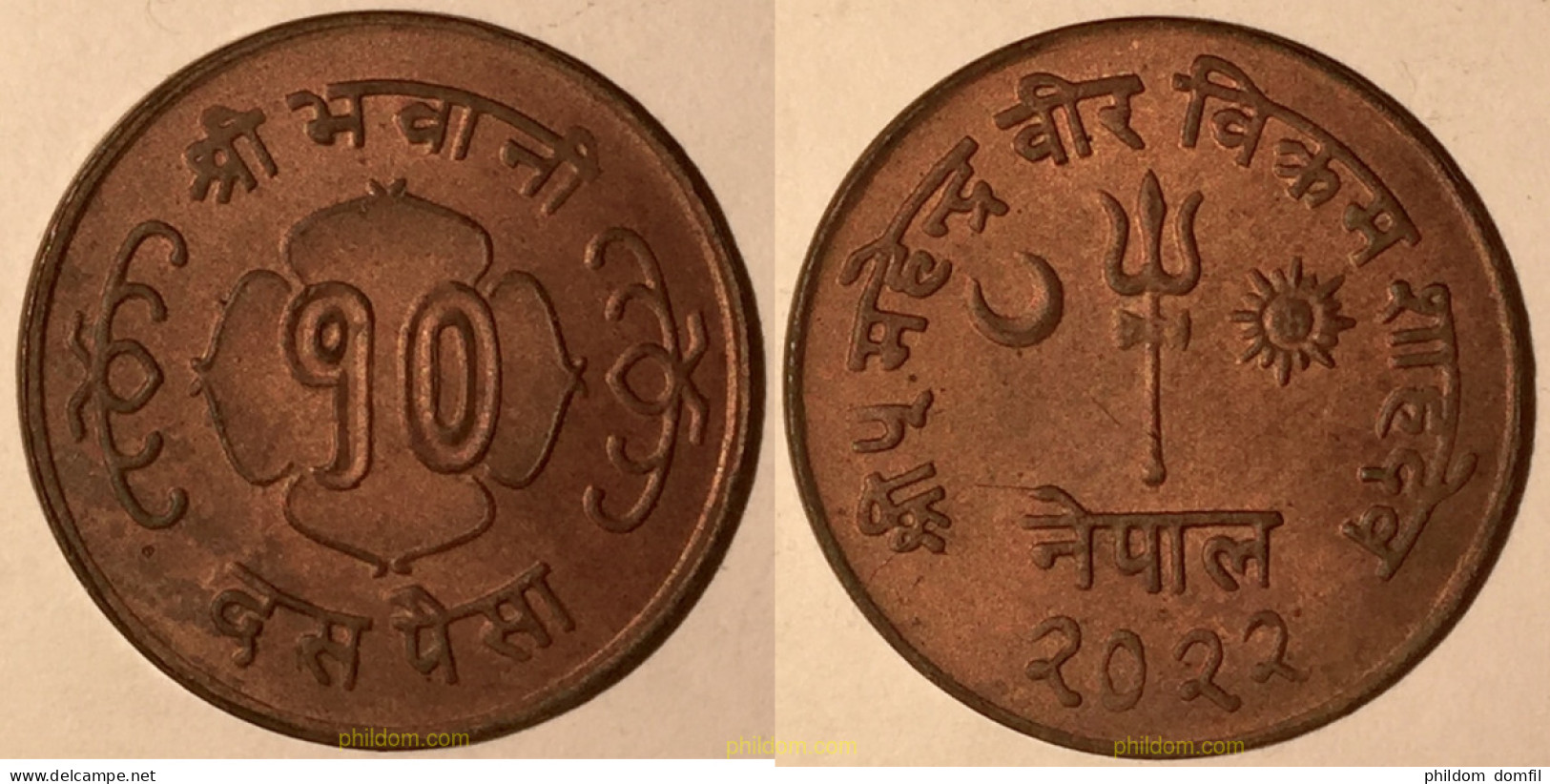 1728 NEPAL 1965 10 PIASA NEPAL 1965 VS 2022 - Népal