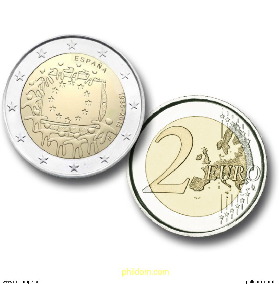 1810 ESPAÑA 2015 MONEDA 2 EUROS 2015 BANDERA - 10 Céntimos