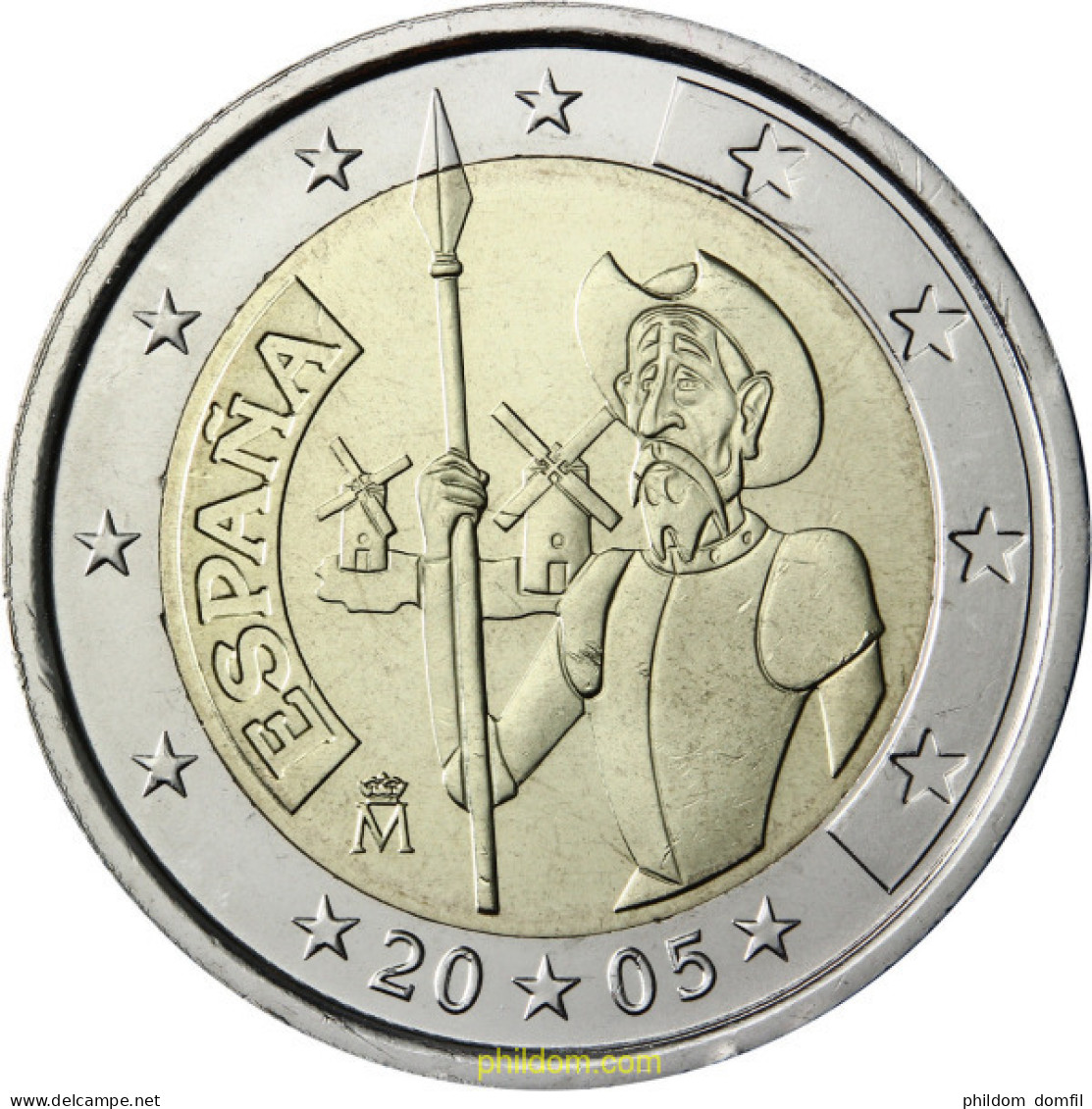1898 ESPAÑA 2005 2 EUROS 2005 QUIJOTE - 10 Céntimos