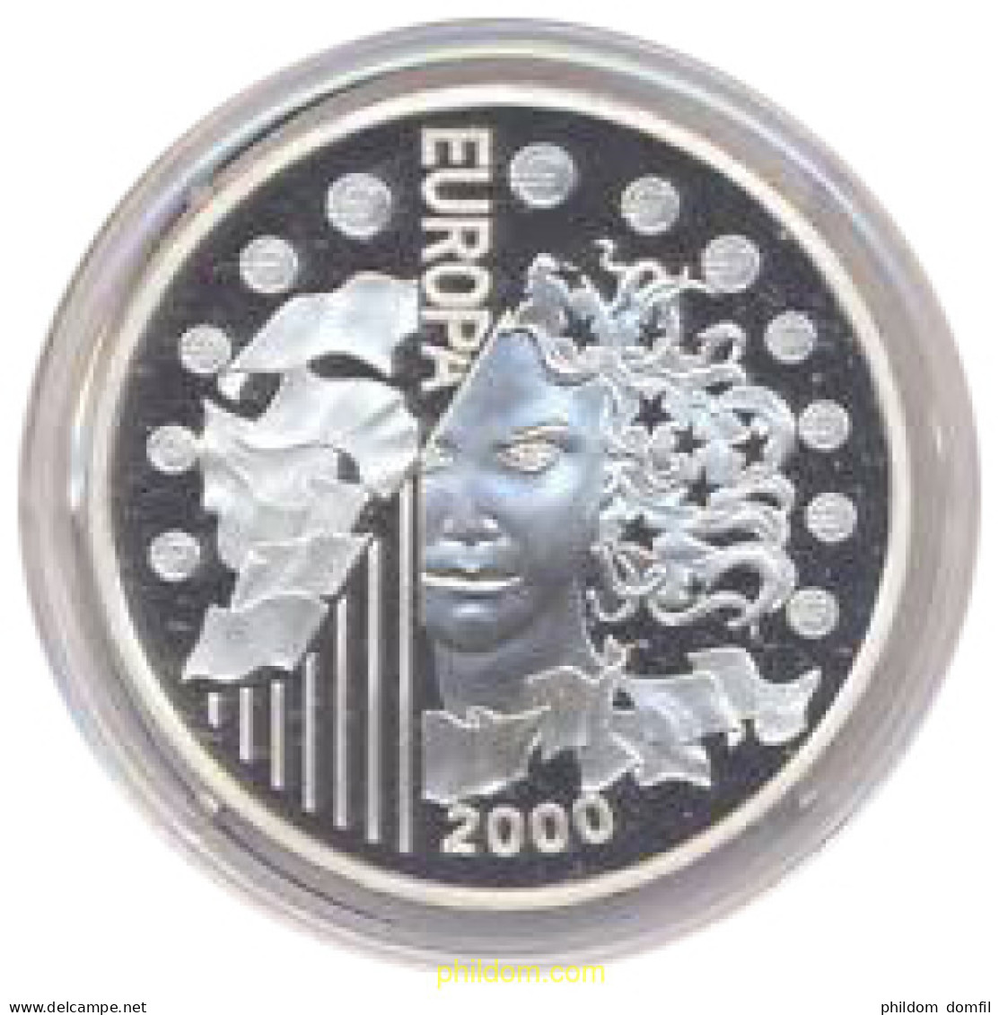 2001 FRANCIA 2000 FRANCE 1€/ 6,55957 FRANCS ARGENT - 2000 EUROPA - Other & Unclassified