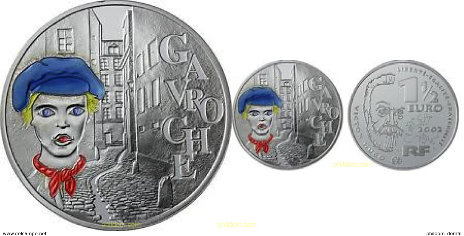 1999 FRANCIA 2002 2002 FRANCE SILVER COLOR 1.5 EURO GAVROCHE,LES MISERABLES/VICTOR HUGO - Other & Unclassified