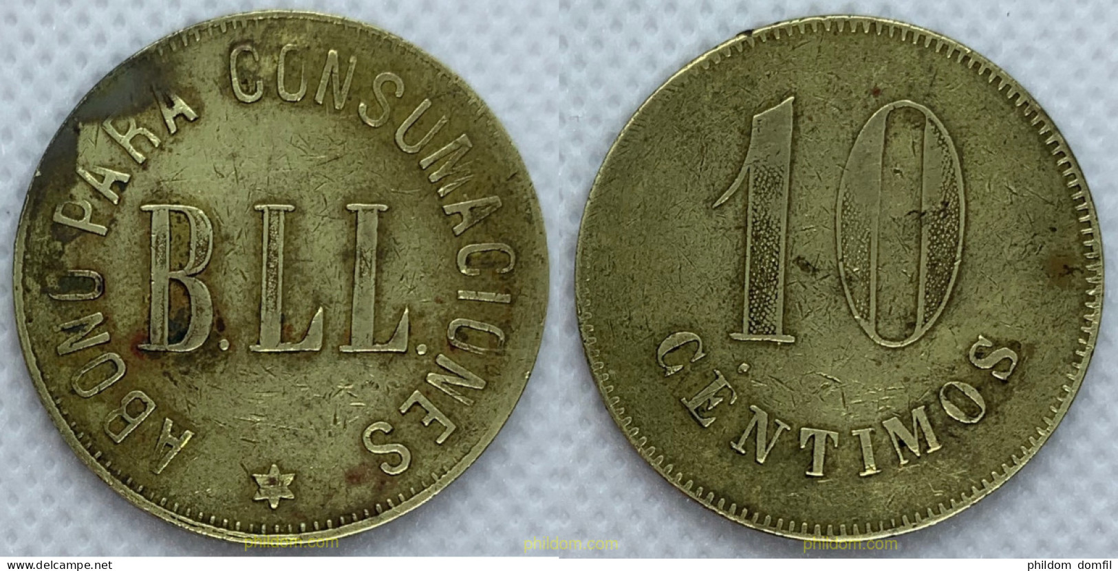 2156 ESPAÑA 1937 FICHA COMERCIAL ABONO PARA CONSUMACIONES B.LL 10 CENTIMOS - Andere & Zonder Classificatie