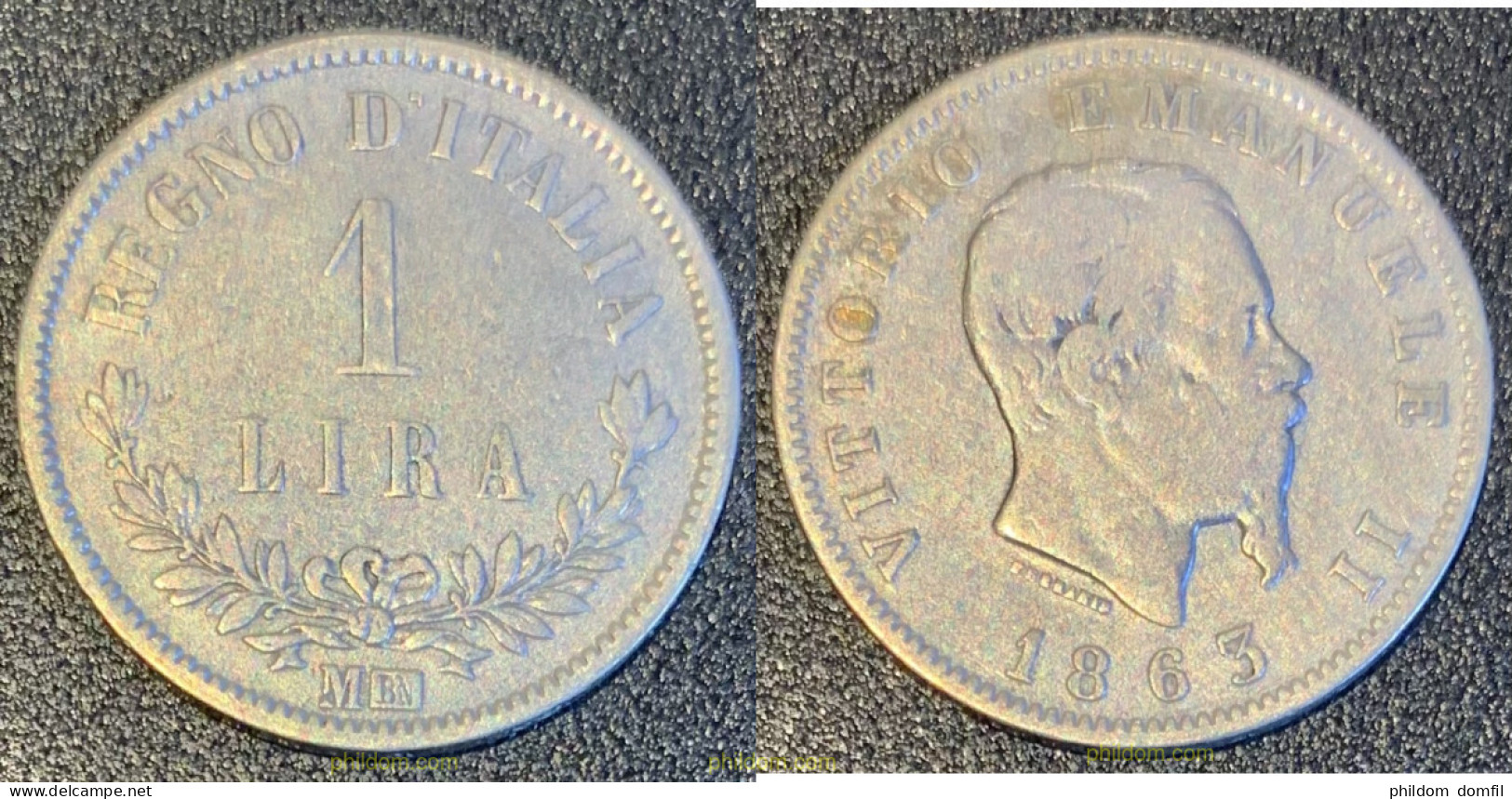 2238 ITALIA 1863 ITALIE 1863 1 LIRA MILANO - Da Identificare