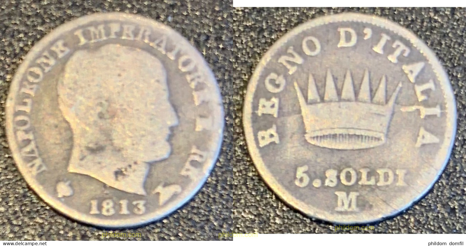 2237 ITALIA 1813 ITALIE 1813 5 SOLDI - Monedas Feudales