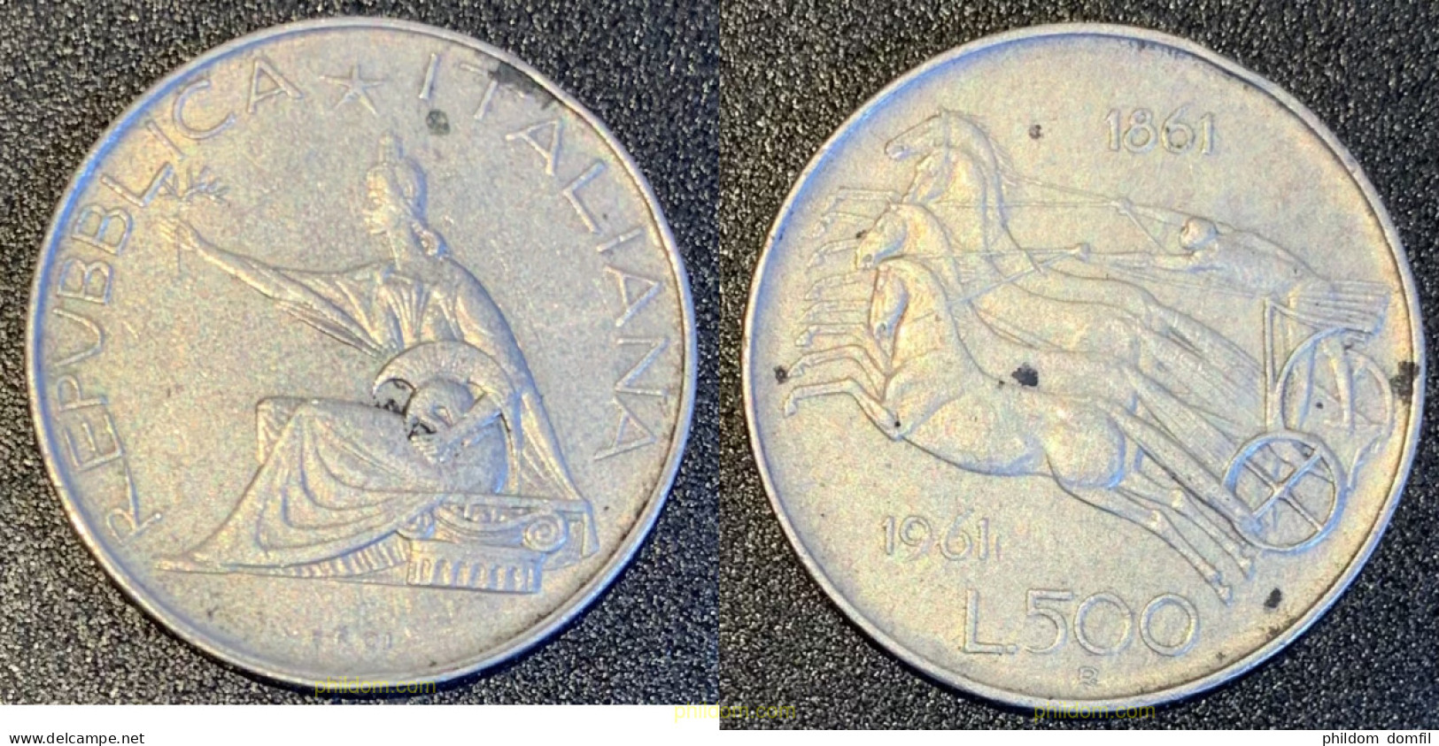 2243 ITALIA 1861 ITALIE 1861 500 LIRE - Monnaies Féodales