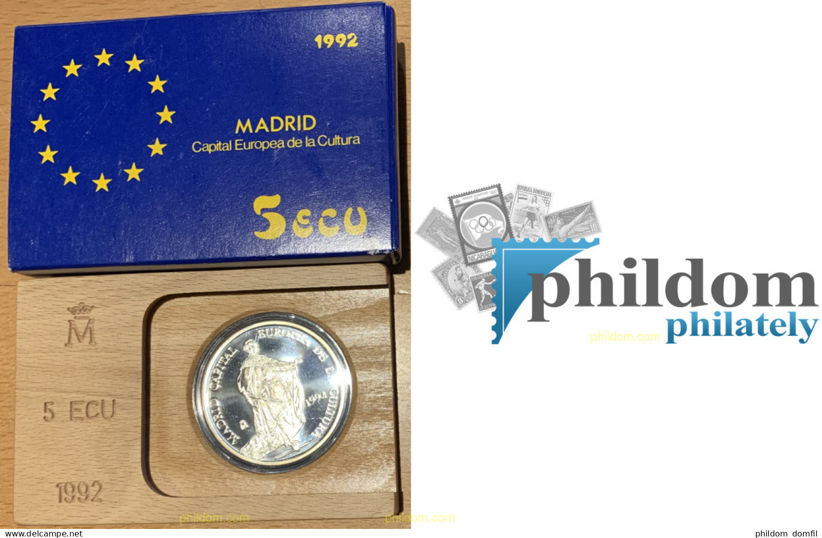 2262 ESPAÑA 1992 5 ECU - MADRID CAPITAL EUROPEA DE LA CULTURA 1992 - 10 Céntimos