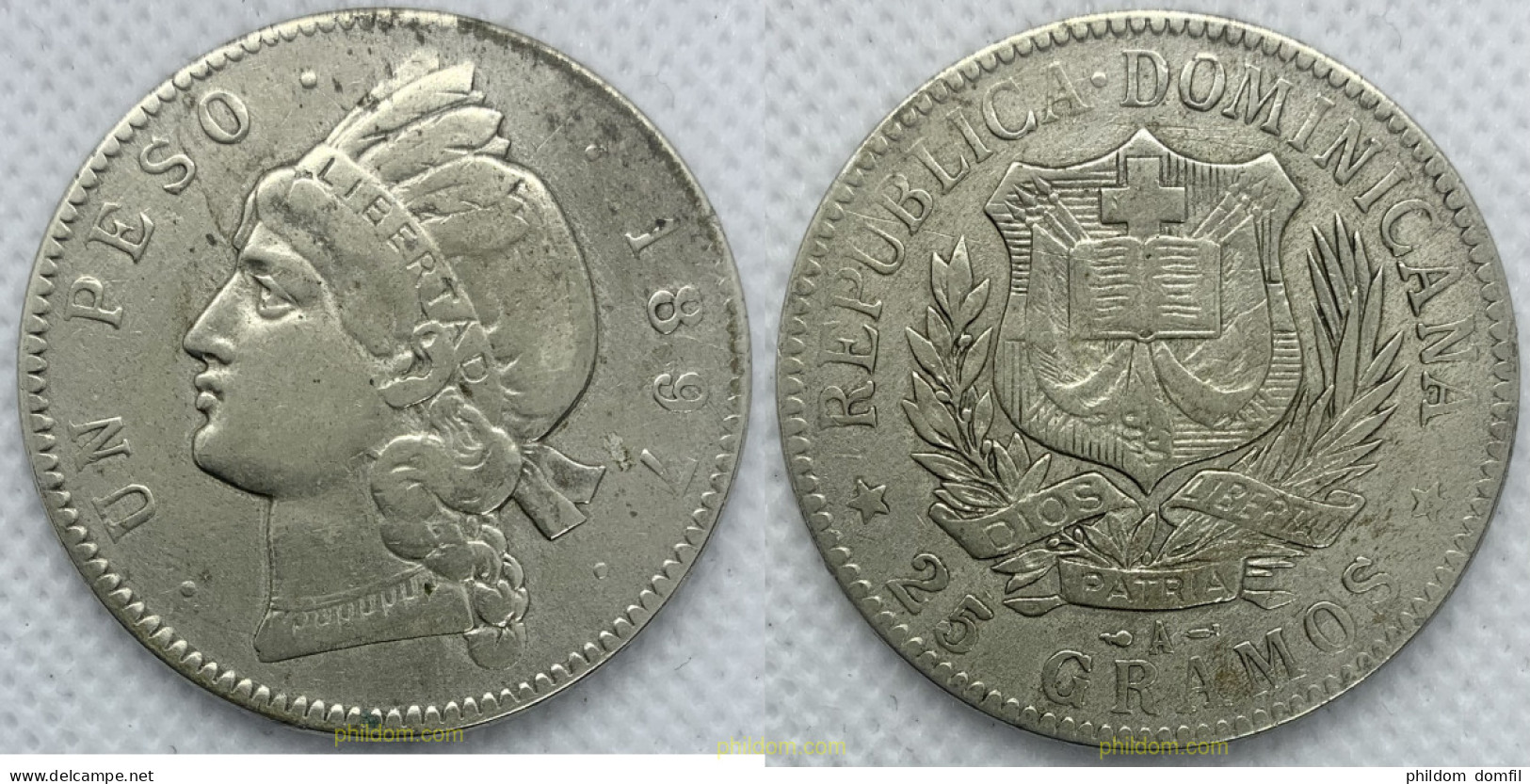 2306 DOMINICANA 1897 DOMINICANA 1897 1 PESO - Dominicana