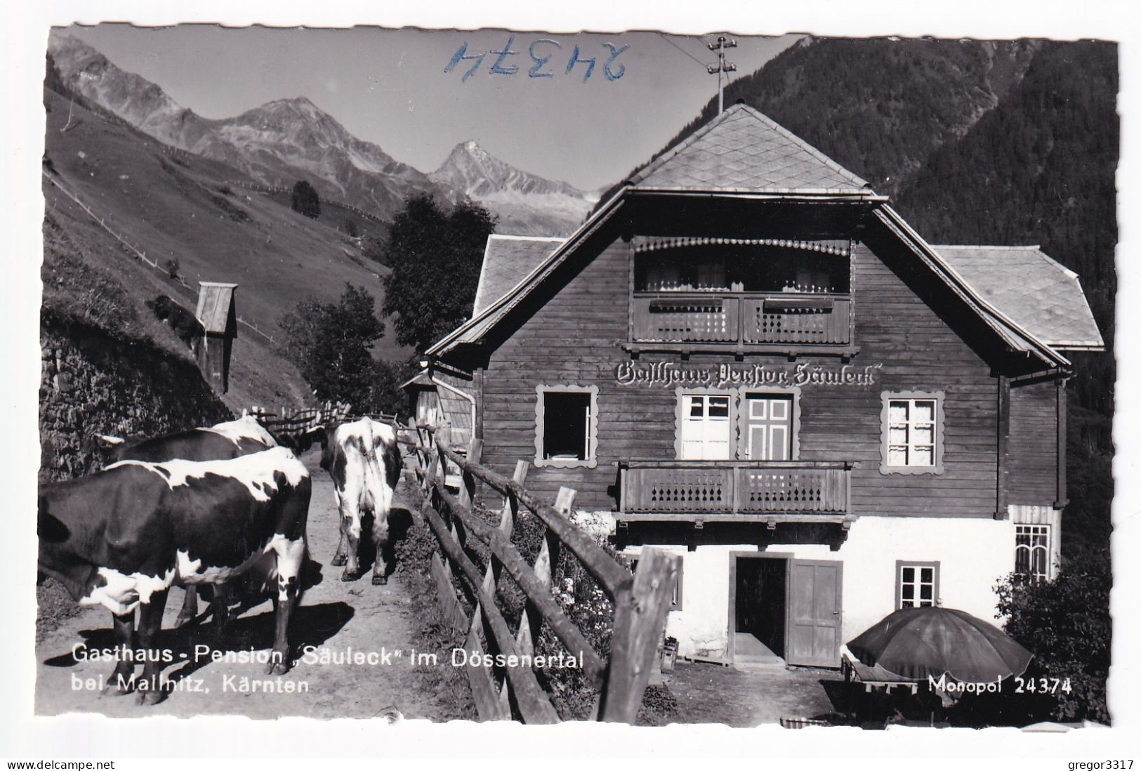 E5148) Gasthaus Pension STUHLECK Im Dössenertal Bei MALLNITZ - Kärnten Mit Kühen ALT ! - Mallnitz