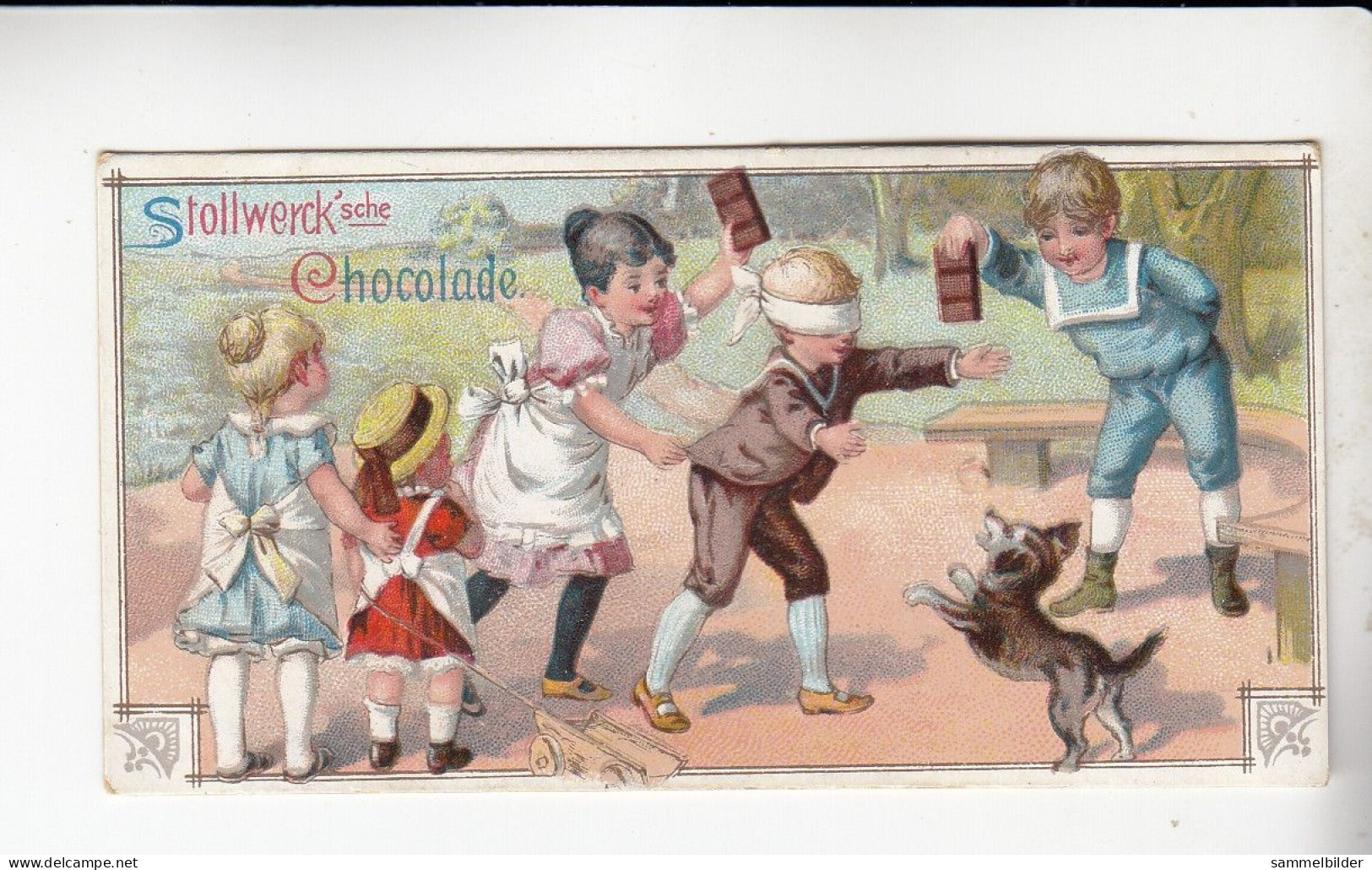 Stollwerck Album No 1  Kinderbilder Kinder Blindekuh Spielend Gruppe 3 #12  Von 1897 - Stollwerck