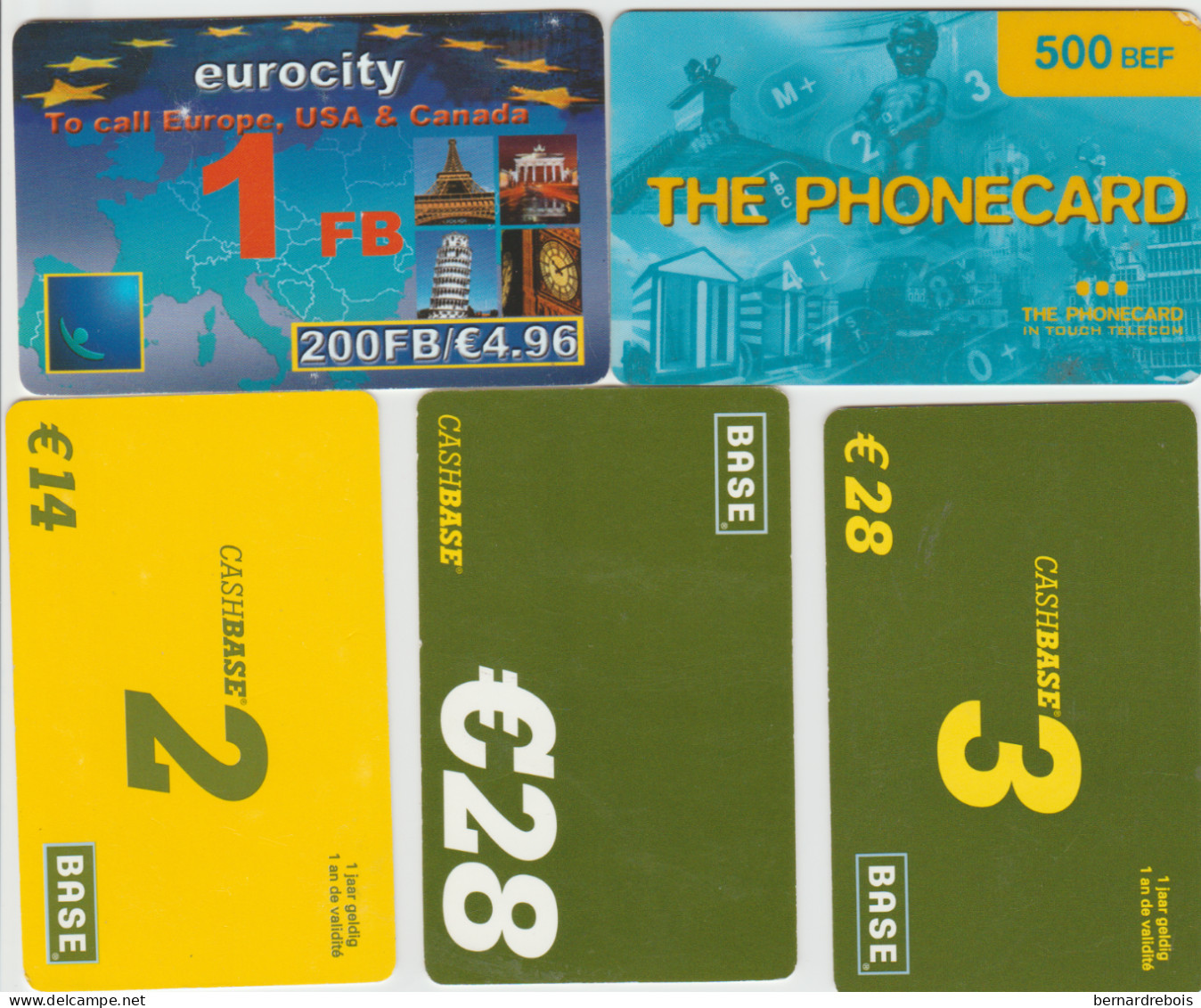 TC39 - 5 PREPAYEES BELGE, Pour 1 Euro - [2] Tarjetas Móviles, Recargos & Prepagadas