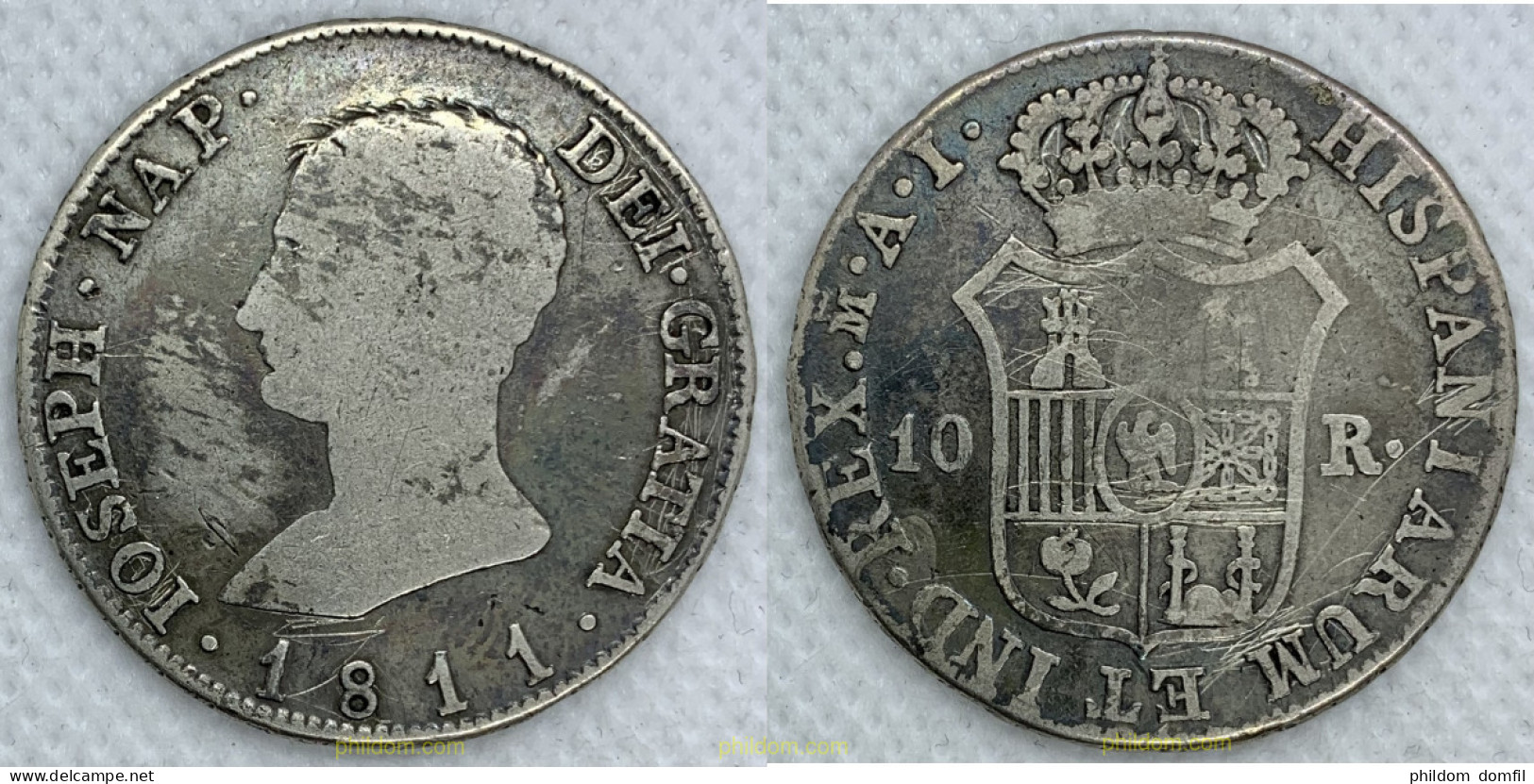 2423 ESPAÑA 1811 JOSE NAPOLEON 10 REALES 1811 JOSEPH NAP - Collezioni