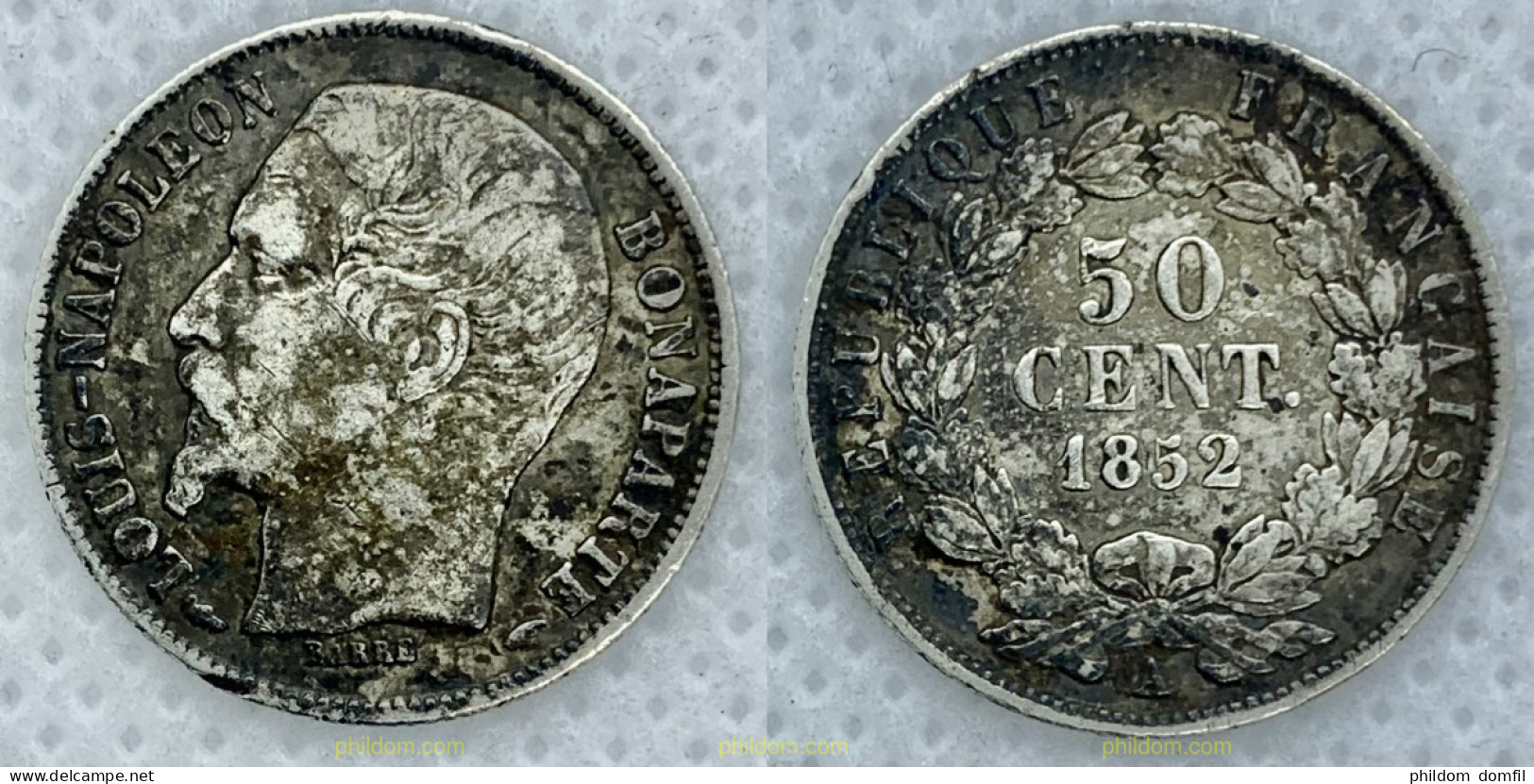 2507 FRANCIA 1852 50 CENTIMES LOUIS-NAPOLÉON 1852 PARIS A - Autres & Non Classés