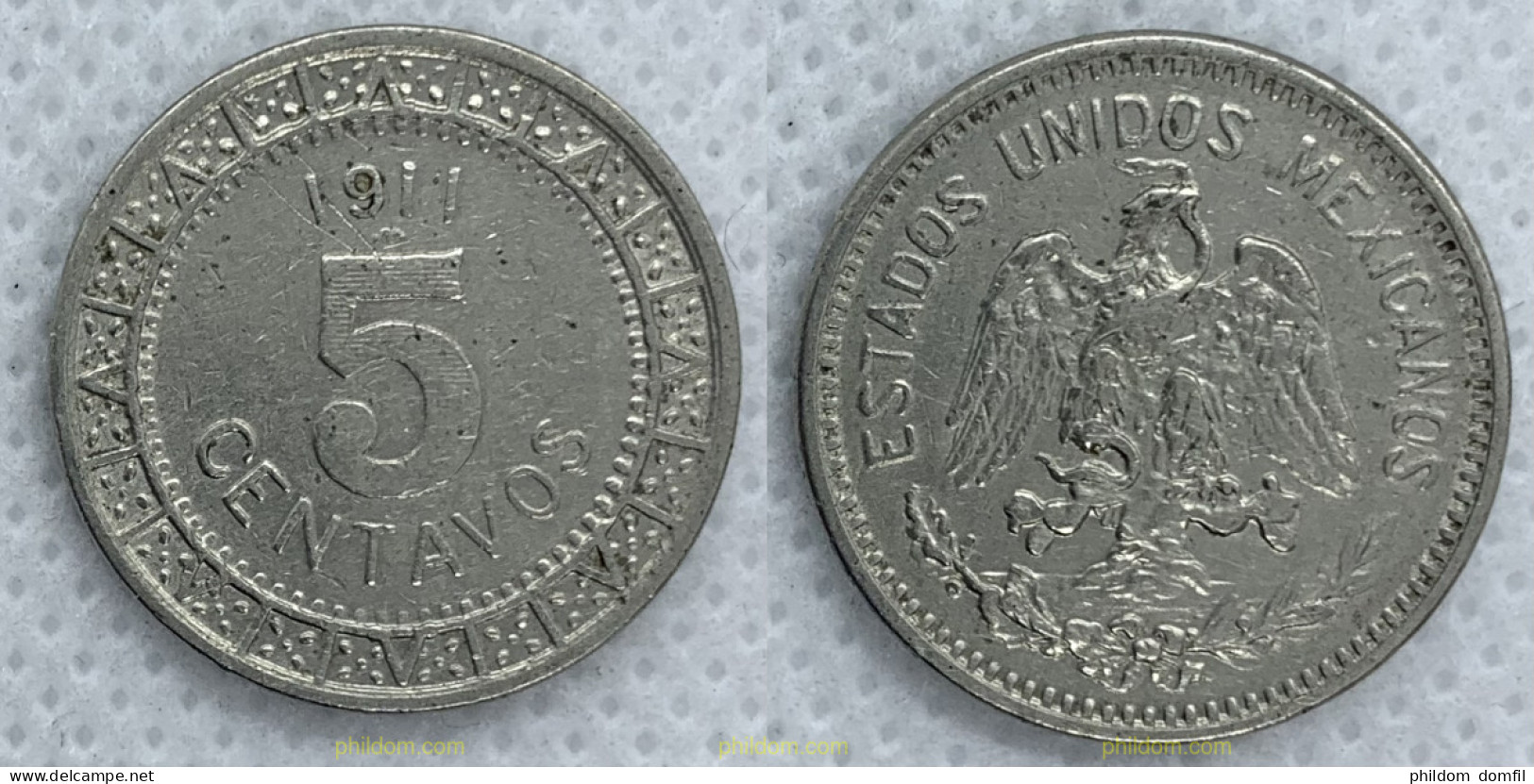 2503 MEXICO 1911 MEXICO 5 CENTAVOS 1911 - Messico