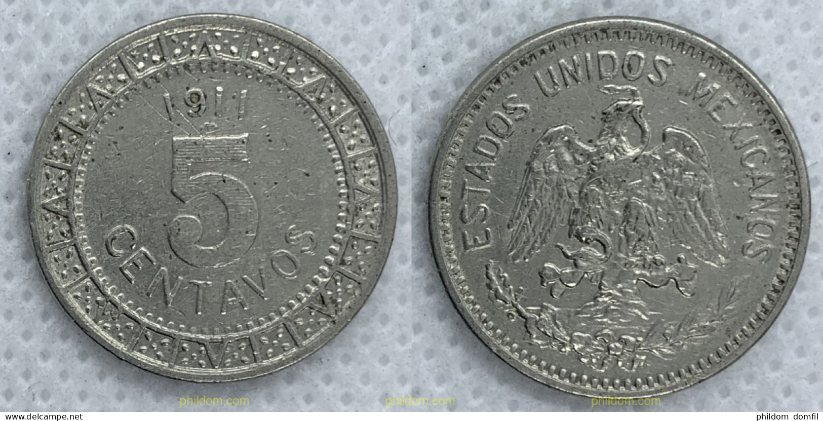 2503 MEXICO 1911 MEXICO 5 CENTAVOS 1911 - México