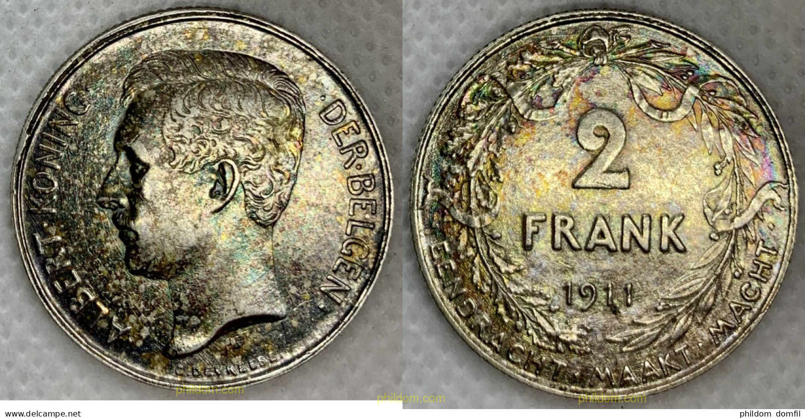 2556 BELGICA 1911 BELGIUM 2 FRANK 1911 2 FRANCS - 1 Cent