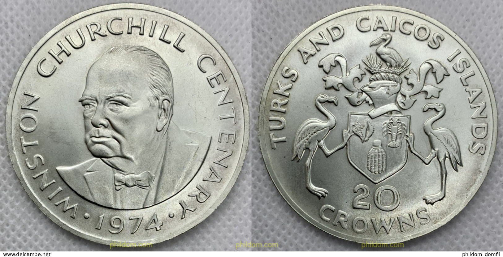 2593 TURKS Y CAICOS 1974 TURKS AND CAICOS 20 CROWNS 1974 WINSTON CHURCHILL - Turcas Y Caicos (Islas)