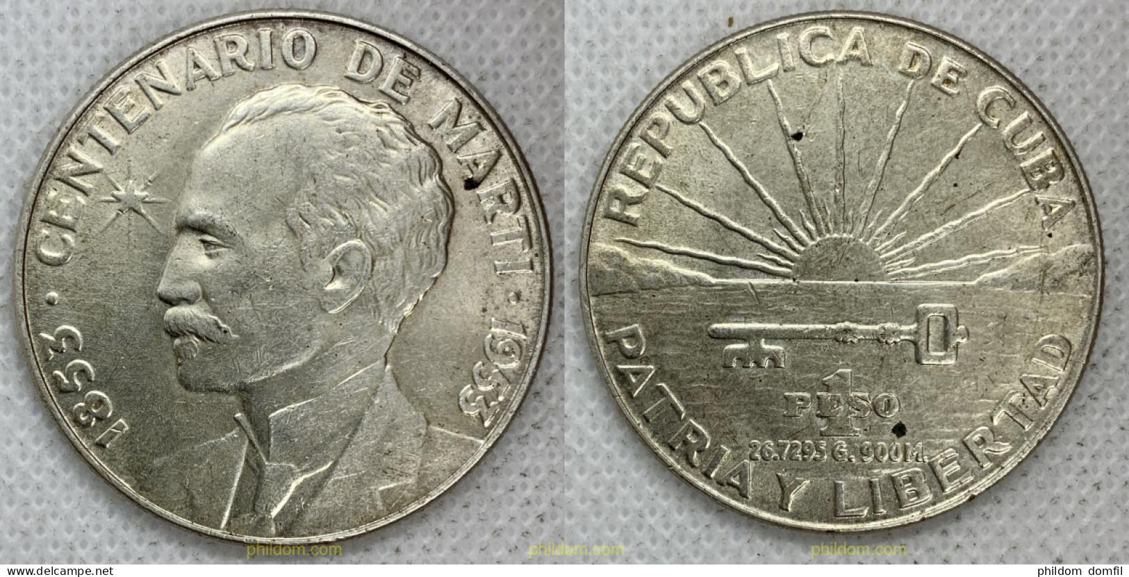 2696 CUBA 1953 CUBA 1 PESO CENTENARIO DE JOSE MARTI 1953 - Cuba