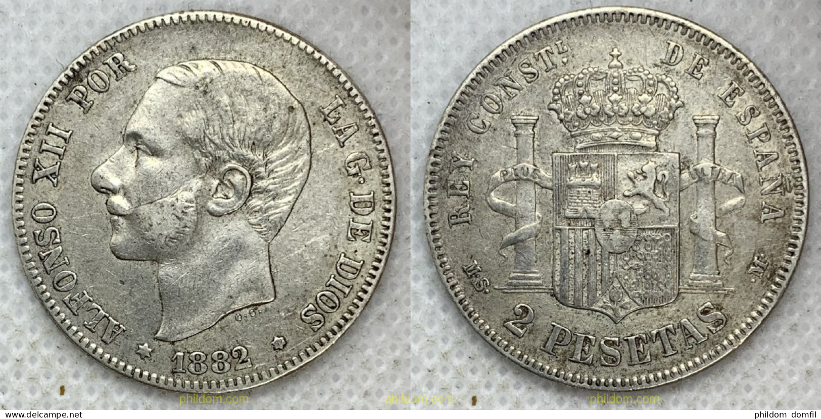 2743 ESPAÑA 1882 2 PESETAS ALFONSO XII 1882 - Colecciones