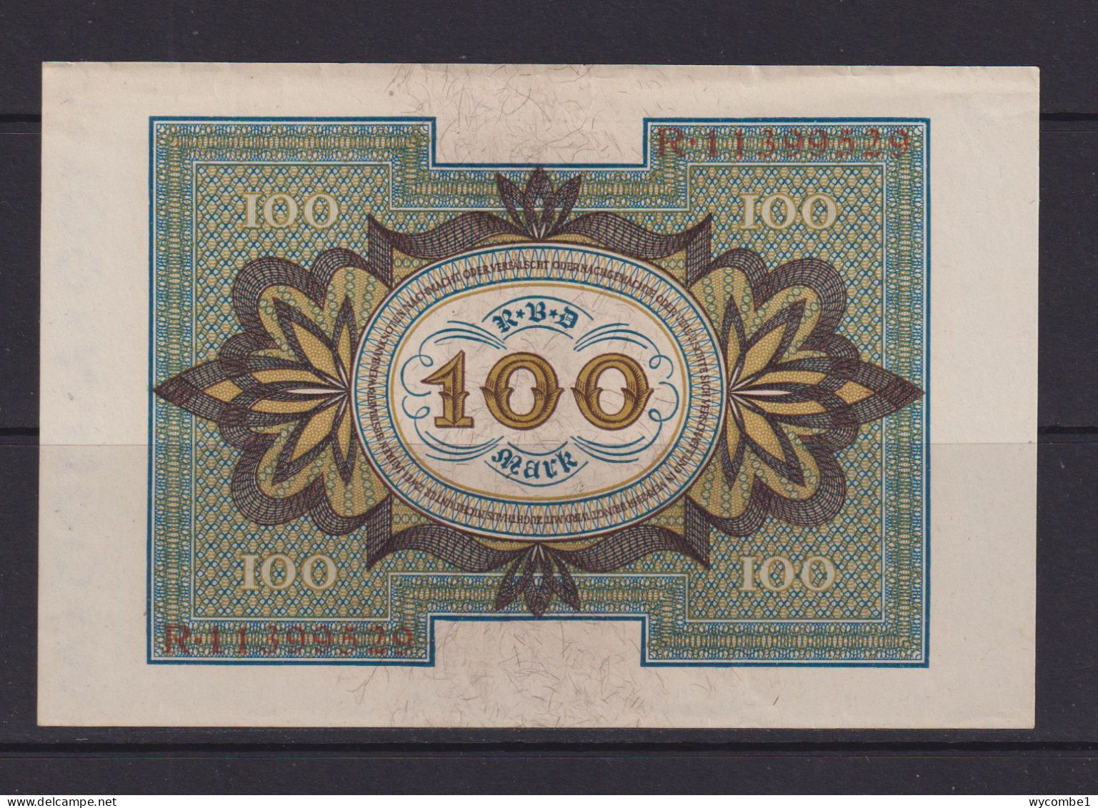 GERMANY - 1920 100 Mark AUNC/XF Banknote - 100 Mark