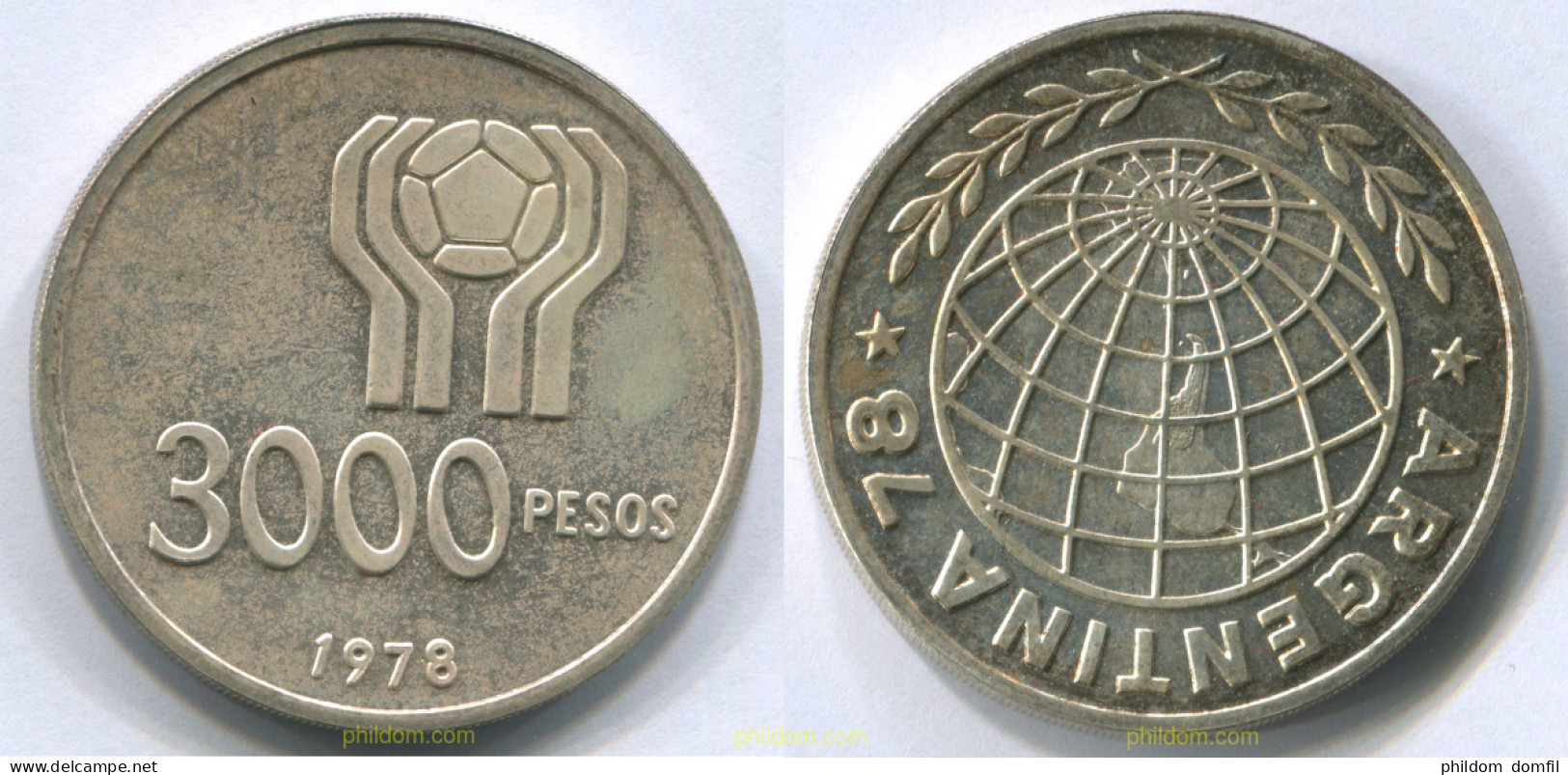 2950 ARGENTINA 1978 3000 PESOS ARGENTINA.COPA DEL MUNDO FUTBOL 1978 - Argentinië