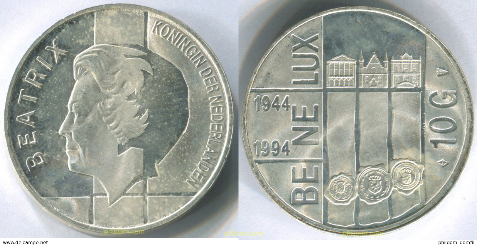 2969 HOLANDA 1994 50 ANIVERSARIO DEL BENELUX 10 GLUDEN - 1815-1840: Willem I.