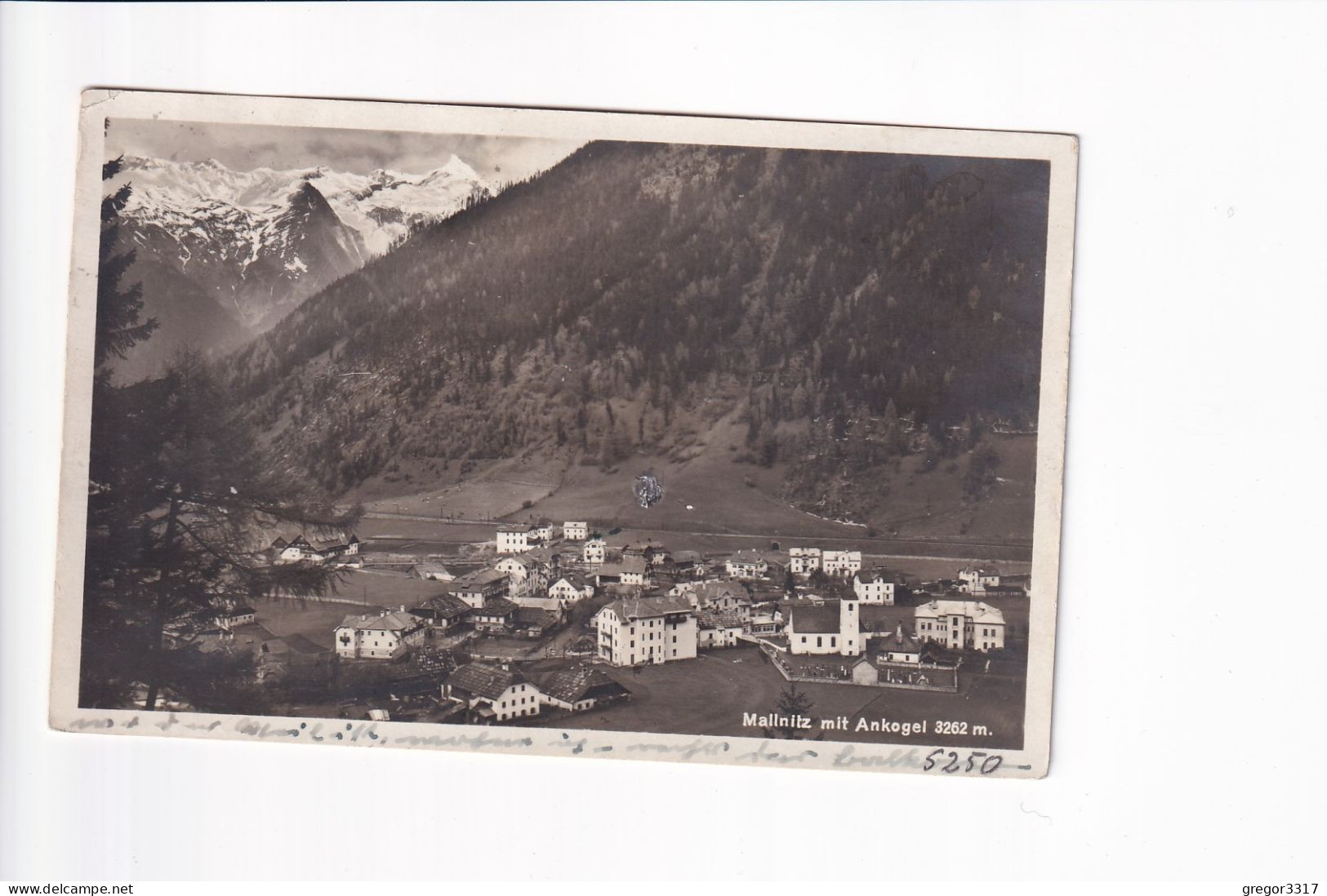 E5152) MALLNITZ Mit Ankogel - Tolle FOTO AK - Häuser Kirche Friedhof 1932 - Mallnitz