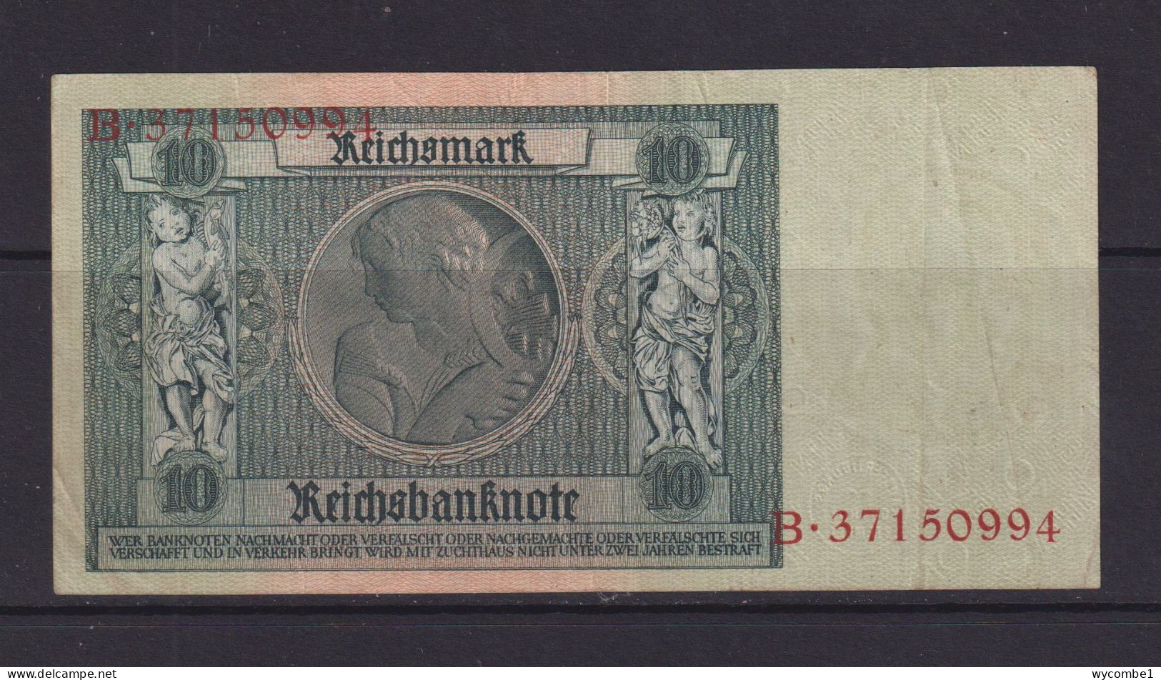 GERMANY - 1929 10 Mark Circulated Banknote - 10 Mark