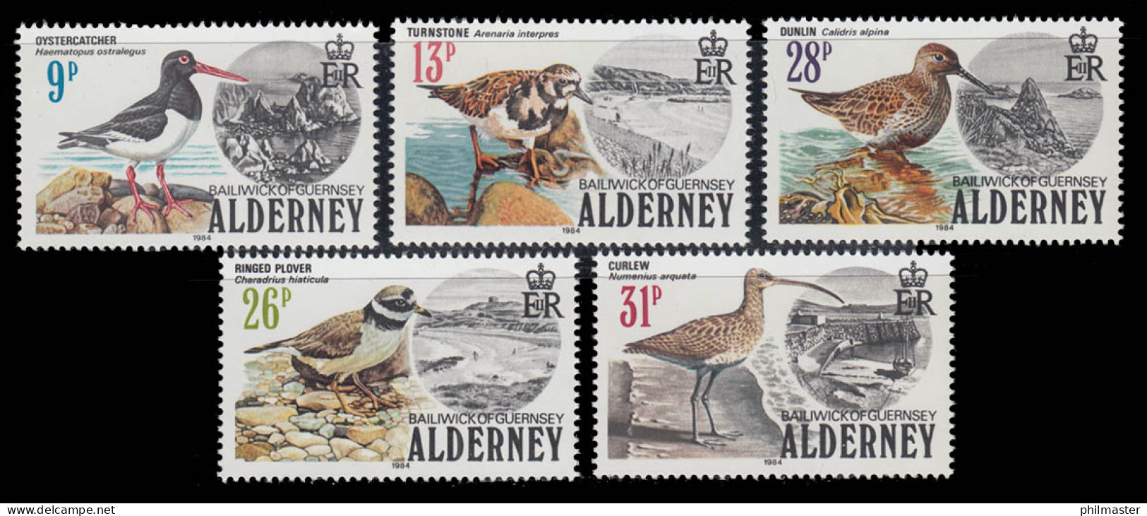 13-17 Guernsey-Alderney Jahrgang 1984, Postfrisch ** / MNH - Alderney