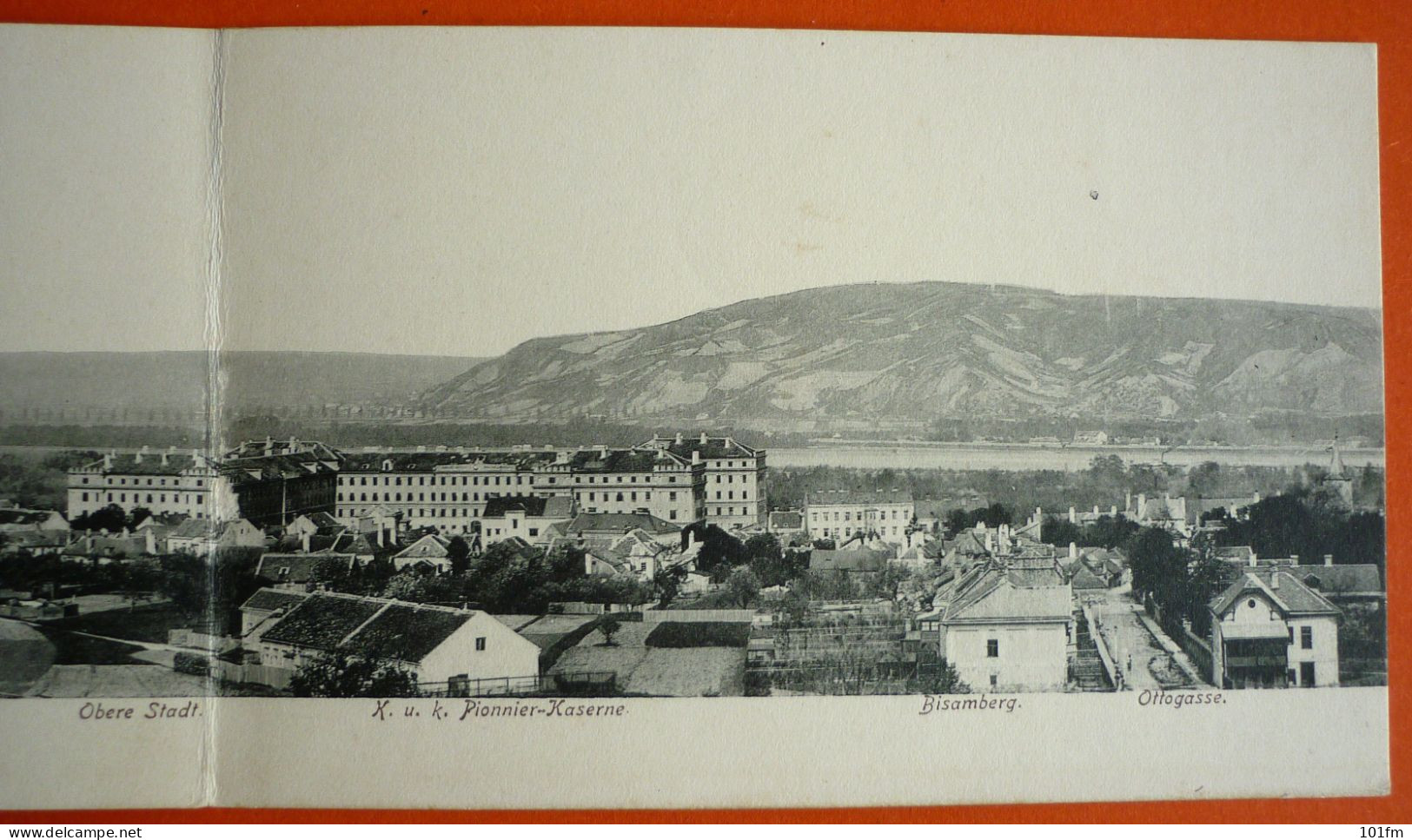 AUSTRIA - KLOSTERNEUBURG, Panorama Vom Puchberg, K.u.K. Pionnier-Kaserne, OLD TRIPLE POSTCARD 1904 - Klosterneuburg