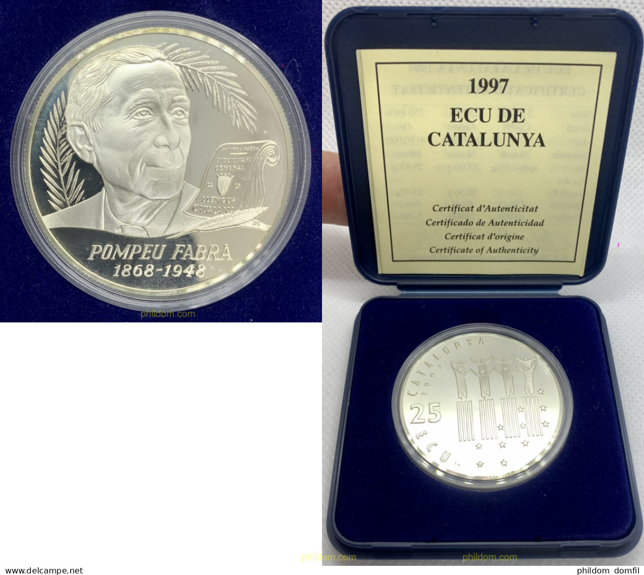 3178 ESPAÑA 1997 25 ECUS DE CATALUNYA 1997 POMPEU FABRA - 10 Centiemen