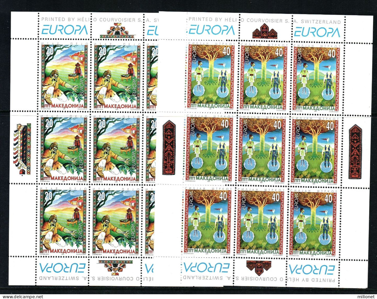 SALE!!! MACEDONIA MACEDOINE MAKEDONIEN 1997 EUROPA Tales & Legends 2 Sheetlets MNH ** - 1997