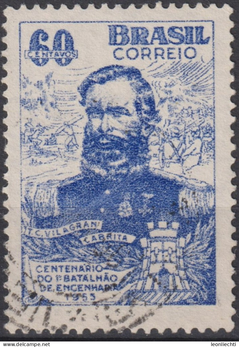 1955 Brasilien ° Mi:BR 887, Sn:BR 831, Yt:BR 614, João Carlos Villagran Cabrita (1820-1866) - Usati