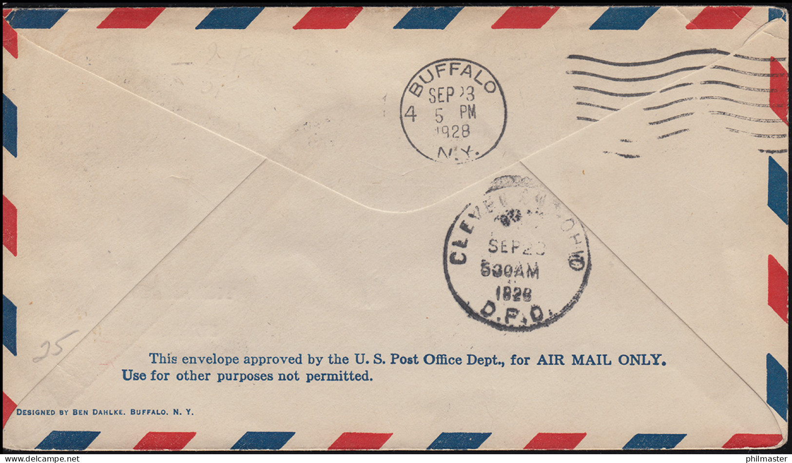 Flugpost EASTERN STATES EXPOSITION 16.-22.9.1928 Springfield 22.9. Nach Buffalo - Autres & Non Classés