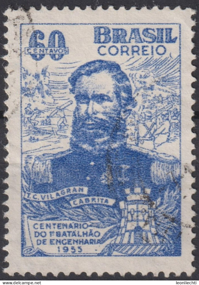1955 Brasilien ° Mi:BR 887, Sn:BR 831, Yt:BR 614, João Carlos Villagran Cabrita (1820-1866) - Oblitérés