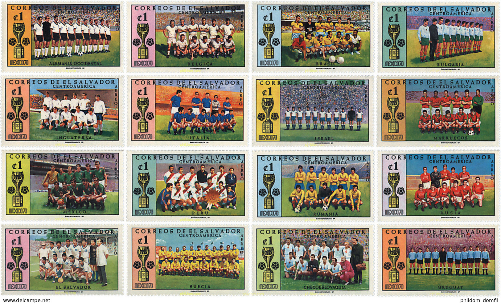 29158 MNH EL SALVADOR 1970 COPA DEL MUNDO DE FUTBOL. MEXICO-70 - Salvador