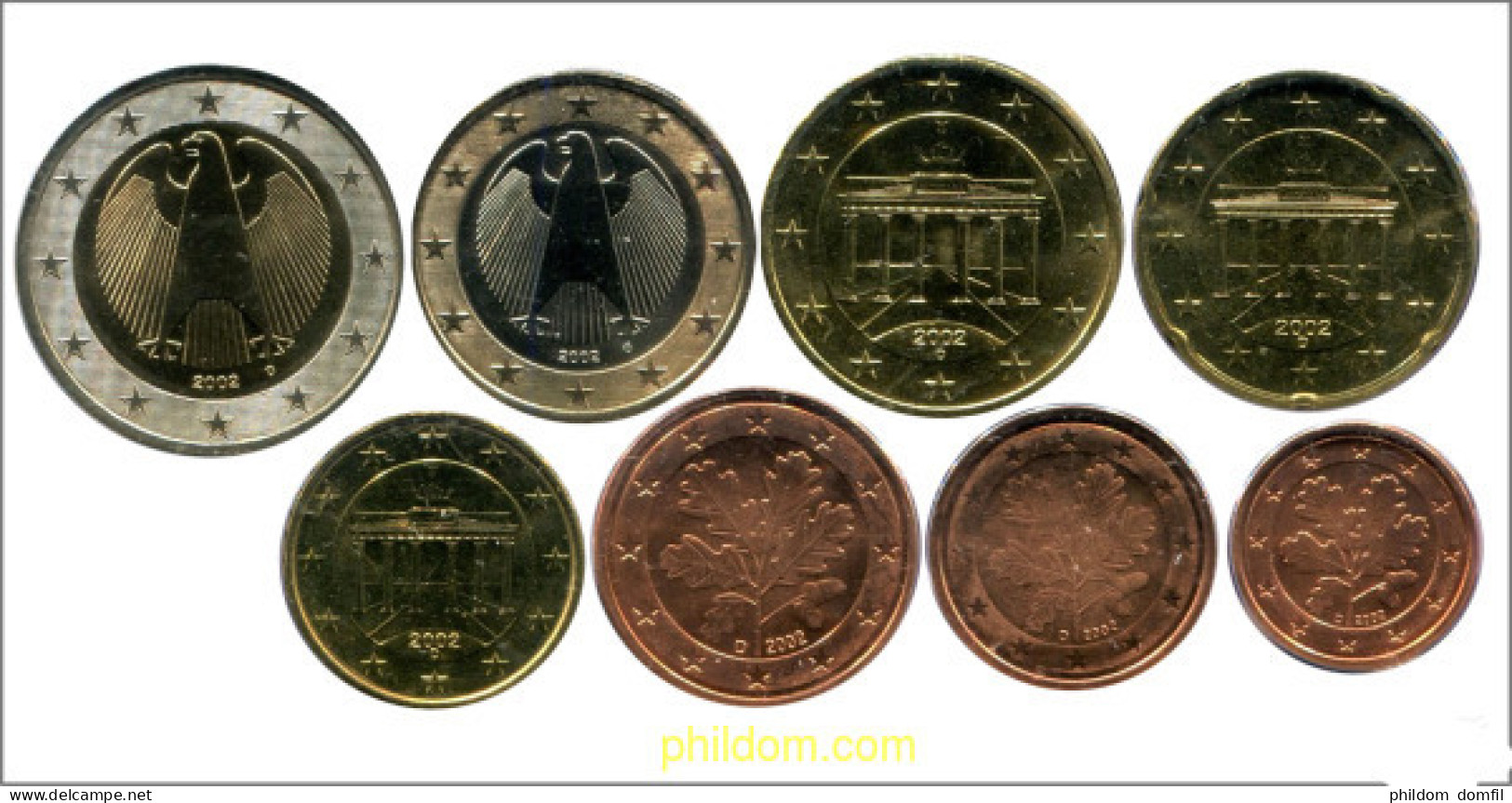 3395 ALEMANIA FEDERAL 2002 TIRA EUROS 2002 ALEMANIA A - Sonstige & Ohne Zuordnung