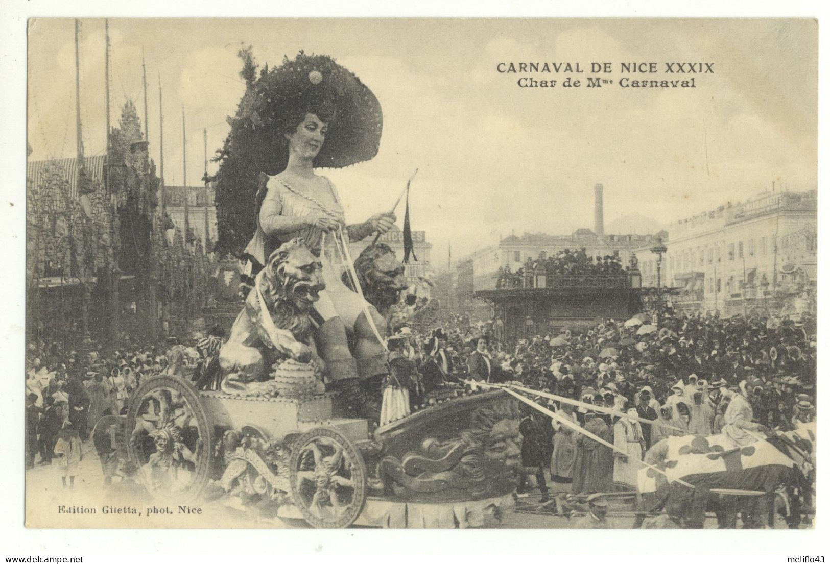 06/ CPA A - Nice - Carnaval De Nice XXXIX - Char De Mme Carnaval - Carnaval