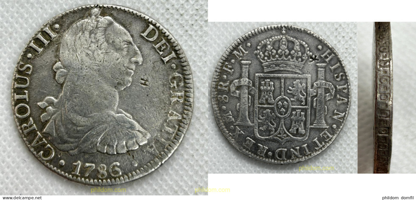 3502 ESPAÑA 1786 CARLOS III 8 REALES 1786 FM - Colecciones