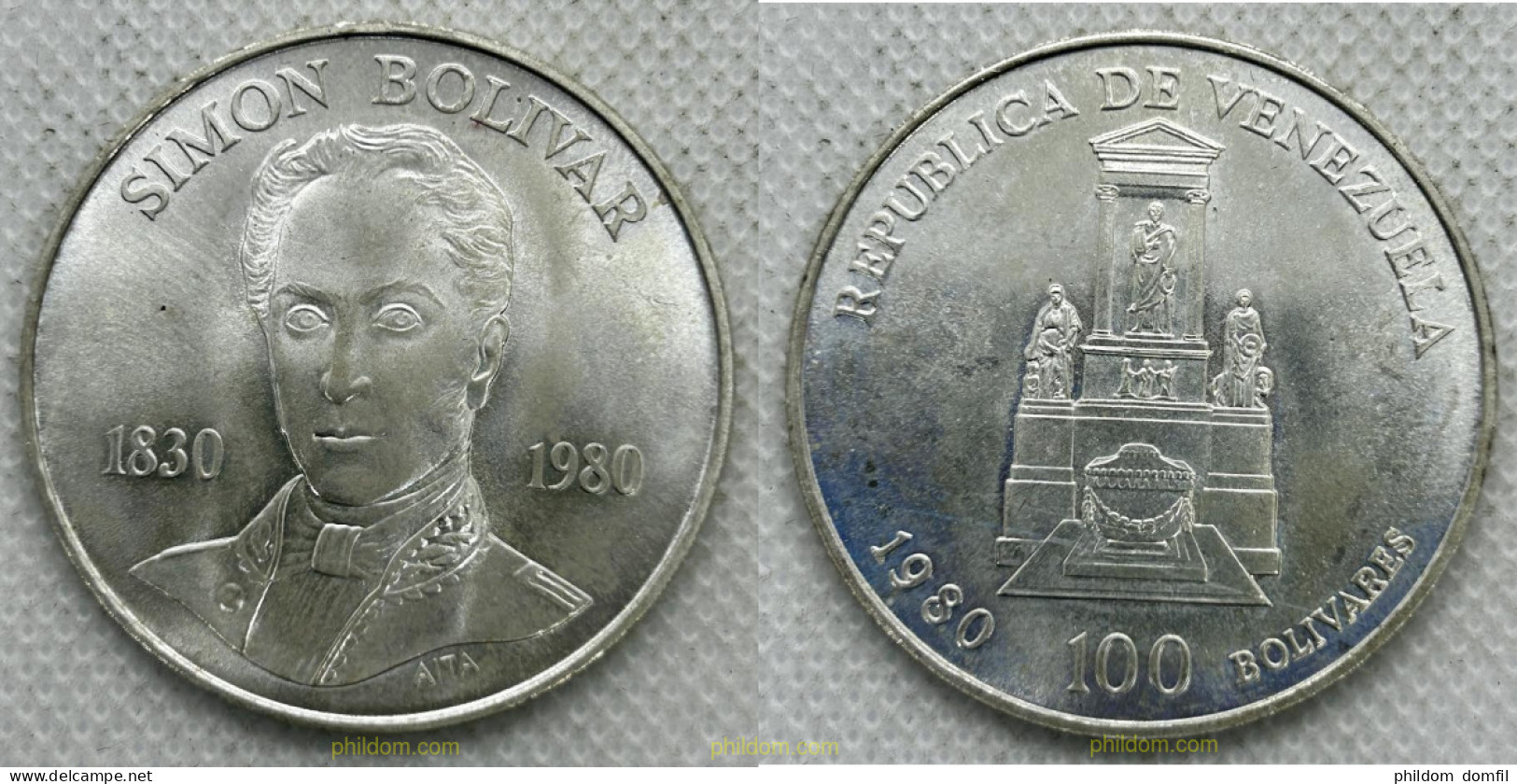 3507 VENEZUELA 1980 VENEZUELA 100 BOLIVARES 1980 - Venezuela