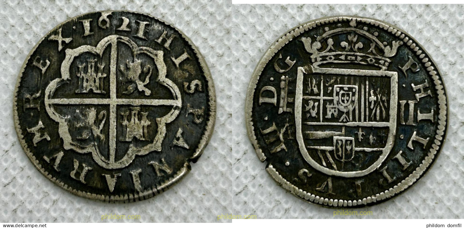 3578 ESPAÑA 1621 FELIPE III 2 REALES 1621 SEGOVIA - Sammlungen