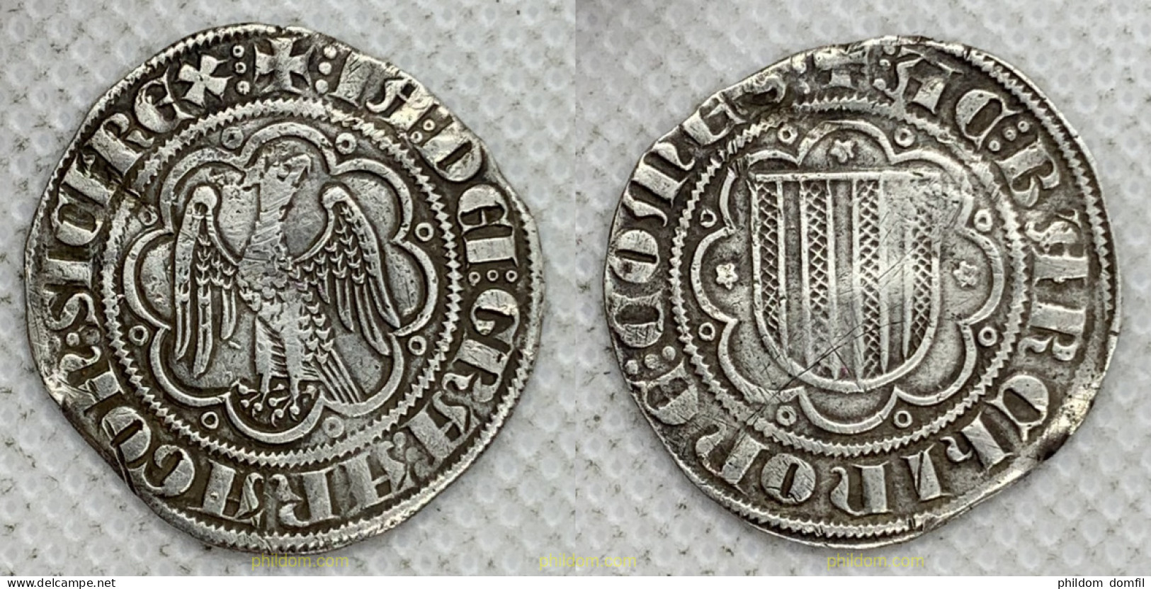 3582 ITALIA 1355 ITALY PIERRE SICILY MESSINA FREDERIC IV 1355-1377 PIRRAL SICILIA - Feodale Munten