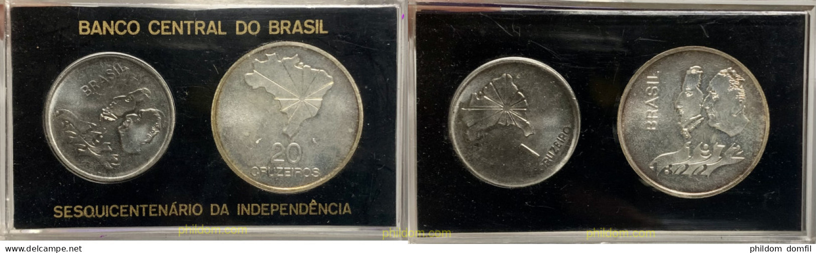 3599 BRASIL 1972 BRASIL 1 CRUZEIRO 20 CRUZEIROS 1972 SESQUINCENTENARIO DA INDEPENDENCIA - Brésil