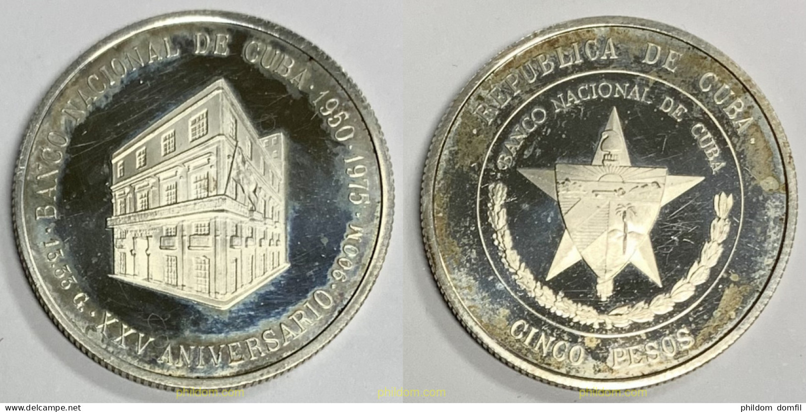 3644 CUBA 1975 5 Pesos 25a.BANCO DE CUBA - Cuba