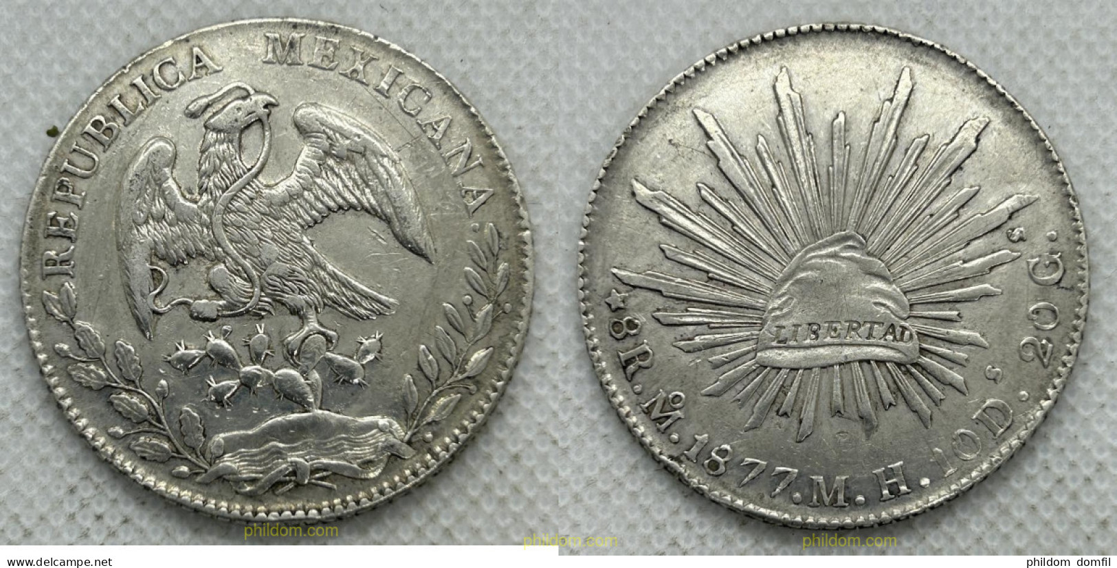 3667 MEXICO 1877 MEXICO 8 REALES 1877 - México